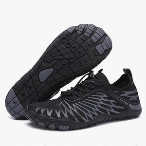 Women's Black Slip-On Athletic Barefoot and Water Shoes worn once, too small